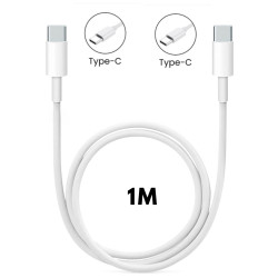 Câble USB Type-C vers Lightning 1m 20W 3A - Blanc
