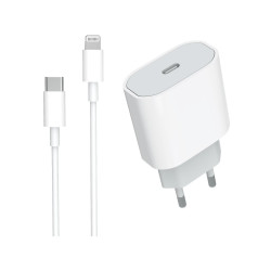 Chargeur USB-C 20W avec câble Lightning