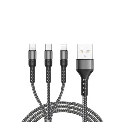 Câble Multi USB, 3 en 1 Câble Universel 1.2M