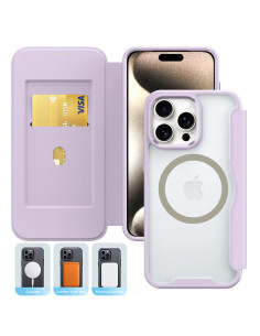Coque rabat porte carte magsafe Apple iphone 14 pro