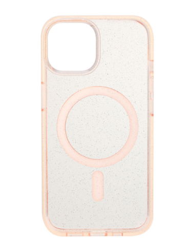 Coque Magsafe paillettes rose Flo Apple iphone 15 pro Coque Magsafe paillettes rose Flo Apple iphone 15 pro