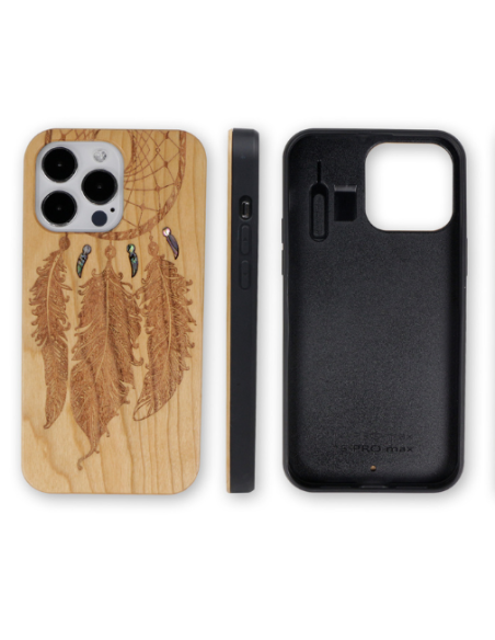 Coque en bois attrape rêve Apple iphone 11