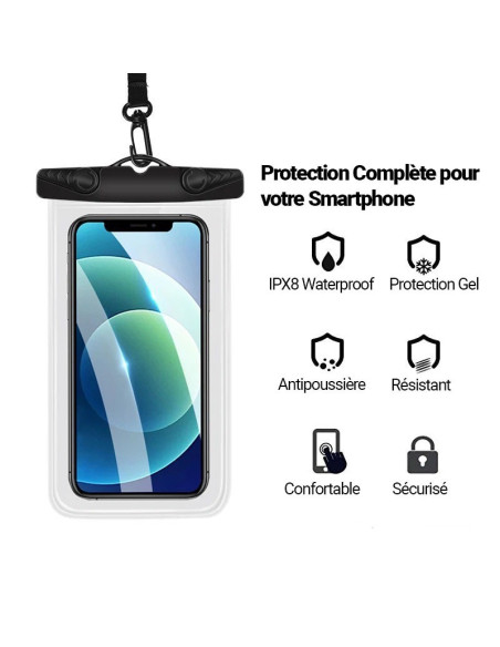Pochette Étanche avec Cordon pour Mobile