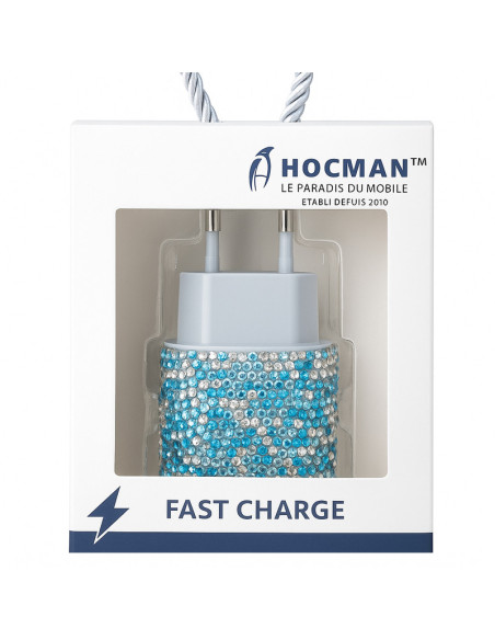 Chargeur Secteur Rapide avec Strass Violet - HOCMAN™
